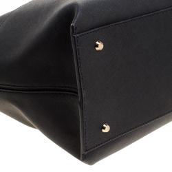 Pre Owned DKNY Black Saffiano Leather Tote