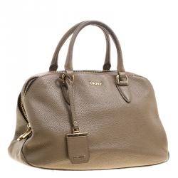 Pre Owned DKNY Brown Leather Tote