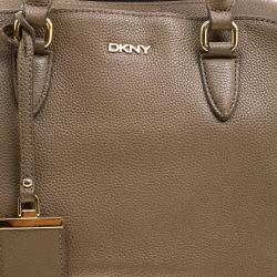 Pre Owned DKNY Brown Leather Tote