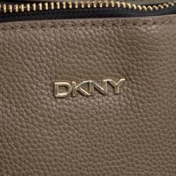 Pre Owned DKNY Brown Leather Tote