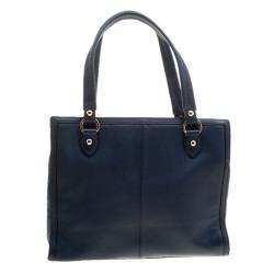 Pre Owned DKNY Blue Leather Shoulder Bag