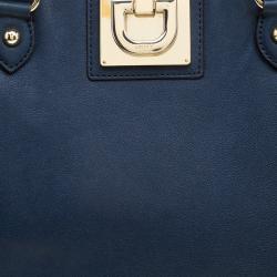 Pre Owned DKNY Blue Leather Shoulder Bag