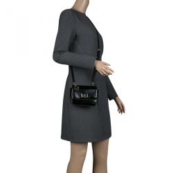 Pre Owned DKNY Black Leather Crossbody Bag