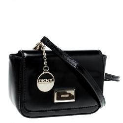 Pre Owned DKNY Black Leather Crossbody Bag
