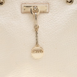 Pre Owned Dkny Cream Leather Crossbody Bag