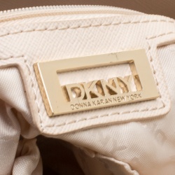 Pre Owned Dkny Cream Leather Crossbody Bag