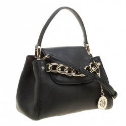 Pre Owned DKNY Black Leather Shoulder Bag