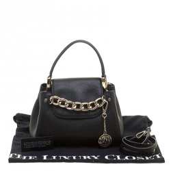 Pre Owned DKNY Black Leather Shoulder Bag