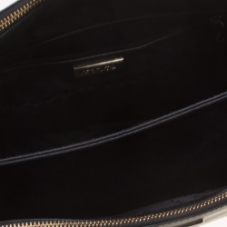 Pre Owned DKNY Black Leather Double Zip Convertible Tote