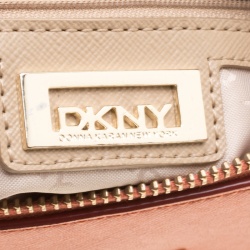 Pre Owned حقيبة يد دي كي أن واي جلد برتقالية