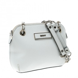 DKNY White Leather Shoulder Bag