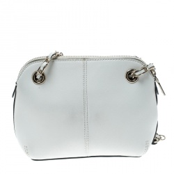 DKNY White Leather Shoulder Bag