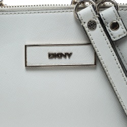 DKNY White Leather Shoulder Bag