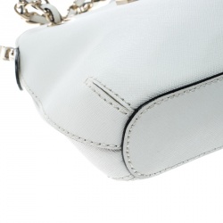 DKNY White Leather Shoulder Bag