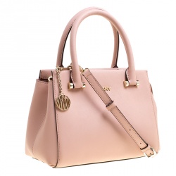 Pre Owned DKNY Blush Pink Leather Crossbody Bag