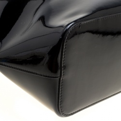 Pre Owned DKNY Black Patent Leather Shopper Tote