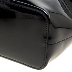 Pre Owned DKNY Black Patent Leather Shopper Tote