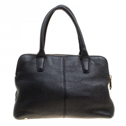 Pre Owned DKNY Black Leather Top Handle Bag