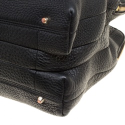 Pre Owned DKNY Black Leather Top Handle Bag