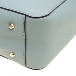 Pre Owned DKNY Mint Green Leather Bryant Park Tote