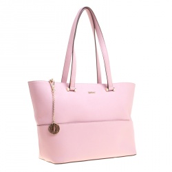 مملوكة مسبقًا حقيبة يد دي كي أن واي شوبر برينت بارك جلد سافيانو وردية