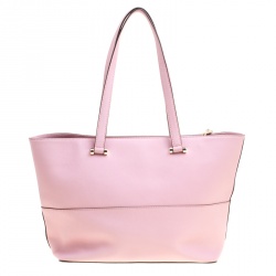 مملوكة مسبقًا حقيبة يد دي كي أن واي شوبر برينت بارك جلد سافيانو وردية