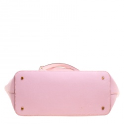 مملوكة مسبقًا حقيبة يد دي كي أن واي شوبر برينت بارك جلد سافيانو وردية