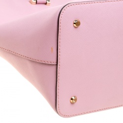 مملوكة مسبقًا حقيبة يد دي كي أن واي شوبر برينت بارك جلد سافيانو وردية