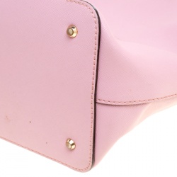 مملوكة مسبقًا حقيبة يد دي كي أن واي شوبر برينت بارك جلد سافيانو وردية