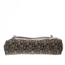 Pre Owned Dkny Beige Signature Canvas Hobo