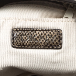 Pre Owned Dkny Beige Signature Canvas Hobo