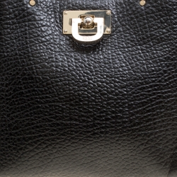 Pre Owned DKNY Black Grain Leather Beekman French Tote