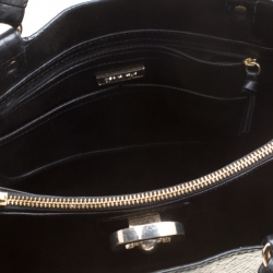 Pre Owned DKNY Black Grain Leather Beekman French Tote