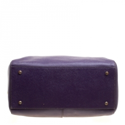 Pre Owned DKNY Purple Leather Satchel