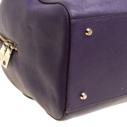 Pre Owned DKNY Purple Leather Satchel
