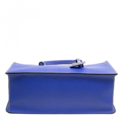 Pre Owned DKNY Blue Leather Top Handle Bag