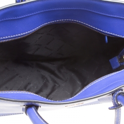 Pre Owned DKNY Blue Leather Top Handle Bag