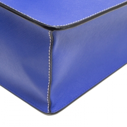 Pre Owned DKNY Blue Leather Top Handle Bag