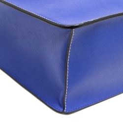 Pre Owned DKNY Blue Leather Top Handle Bag