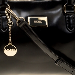 Pre Owned Dkny Black Leather Top Handle Shoulder Bag