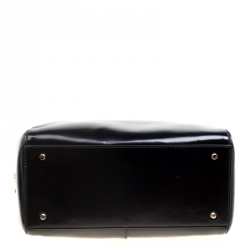 Pre Owned Dkny Black Leather Top Handle Shoulder Bag