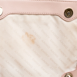 Pre Owned DKNY Dusty Pink Leather Flap Satchel