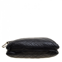 Pre Owned DKNY Black Quilted Soft Leather Shoulder Bag