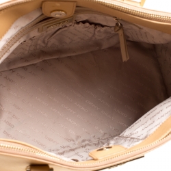 Pre Owned DKNY Caramel Leather Double Zip Tote
