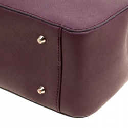 Pre Owned DKNY Burgundy Leather Bryant Park Tote