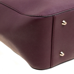 Pre Owned DKNY Burgundy Leather Bryant Park Tote