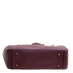 Pre Owned DKNY Burgundy Leather Bryant Park Tote