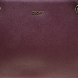 Pre Owned DKNY Burgundy Leather Bryant Park Tote