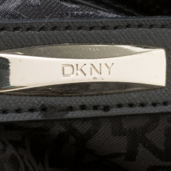 Pre Owned DKNY Black Crocodile Embossed Leather Satchel