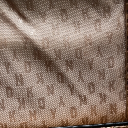 Pre Owned DKNY Gold Python Embossed Leather Crossbody Bag